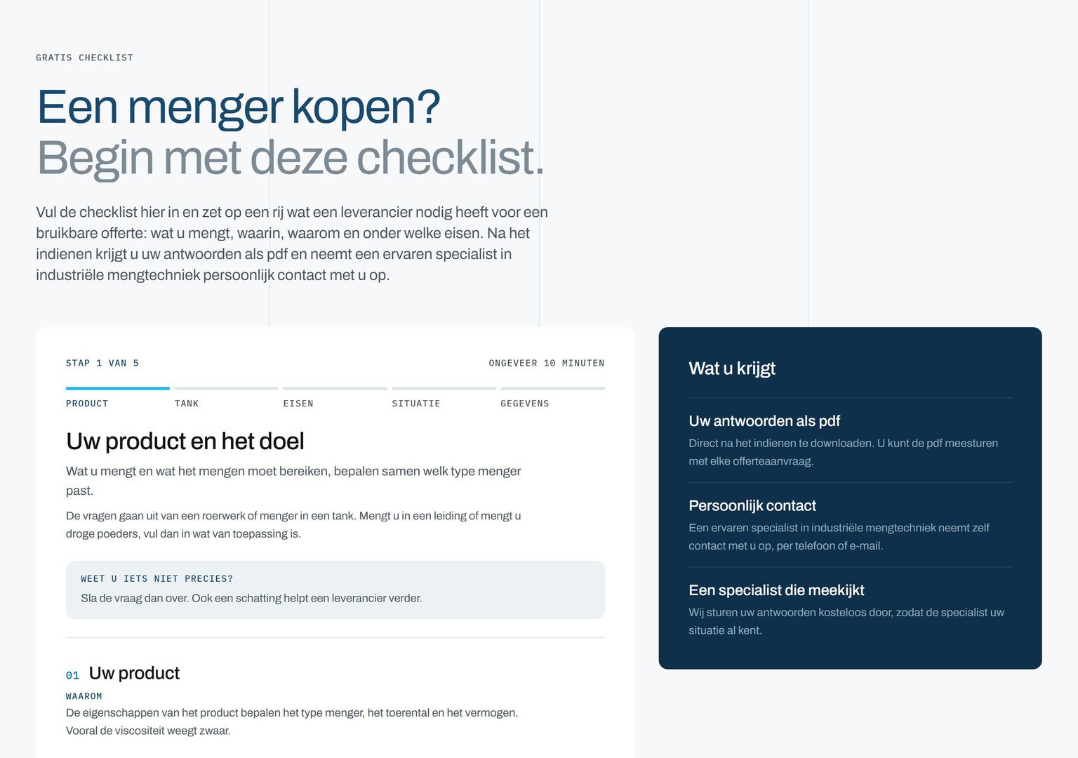 De checklist voor een offerteaanvraag