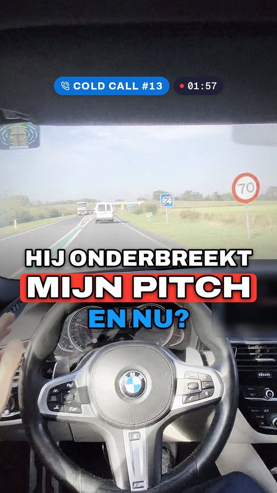 Omslag van de video: hij onderbreekt mijn pitch, en nu?