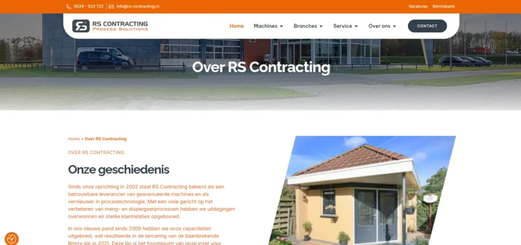 Over pagina RS Contracting