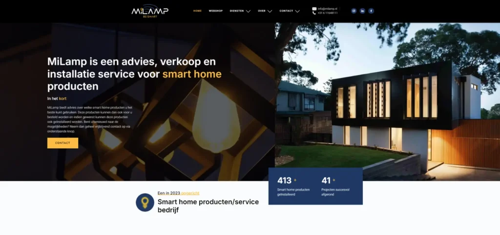 Milamp.nl home