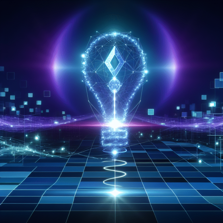 A glowing network of interconnected lines forms an abstract brand emblem, symbolizing strategic PR for B2B companies with expanding visibility.