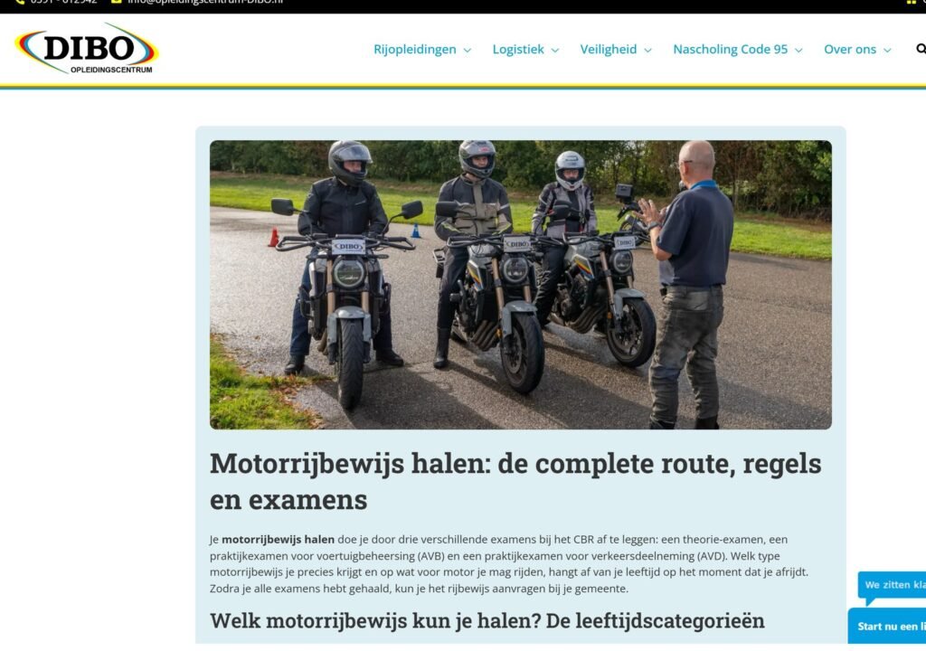 Het eerste artikel op de site van DIBO