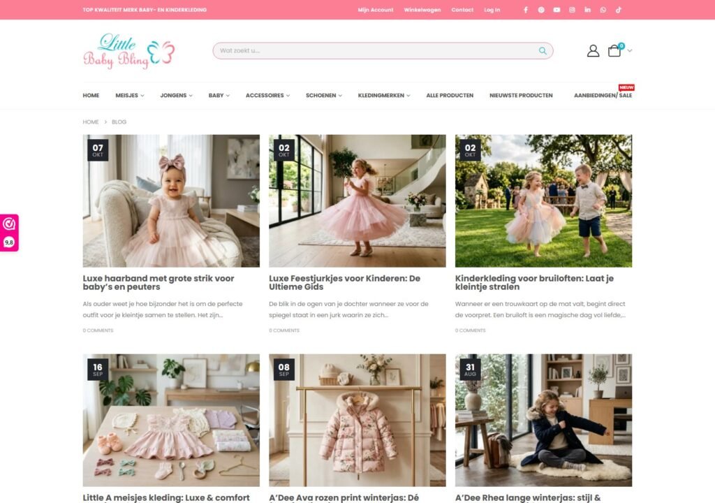 The Little Baby Bling blog page